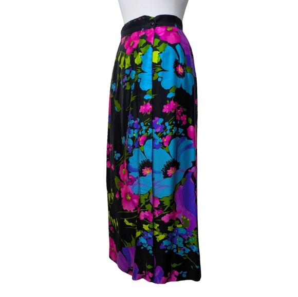 Leslie Fay Vibrant Maxi Wrap A-Line Skirt Size XXS/XS* - Picture 4 of 10